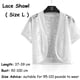 thumbnail image 4 of Bolero corto para mujer, cárdigans transparentes de verano con encaje floral y mangas cortas abiertas al frente., 4 of 5