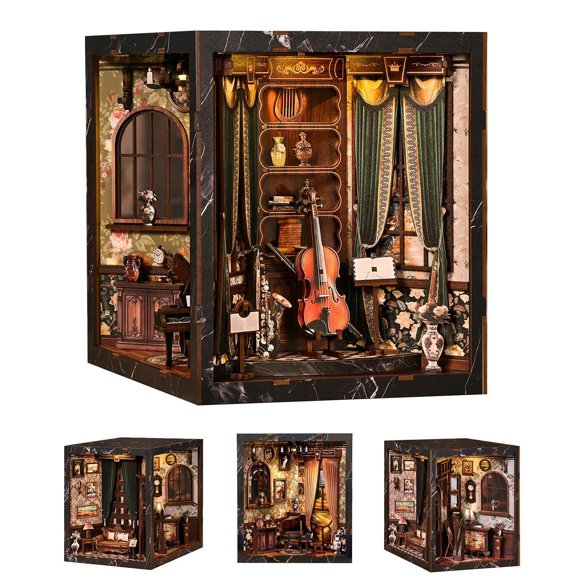 Kit de Casa Miniatura DIY Book Nook de Nestery - 4 Lados