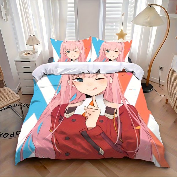 Anime D-DARLINGS in The Cool F-FRANXXS Hot Printed Pattern 3pcs bedding