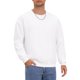 thumbnail image 5 of Sudadera Casual de Gimnasio de Manga Larga con Cuello Redondo de Color Sólido para Hombre M Blanco, 5 of 6
