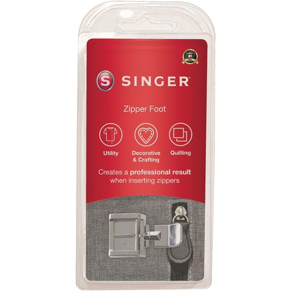 Cremallera y ribetes Presser Foot Singer para máquinas de coser