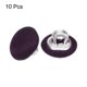 thumbnail image 4 of Uxcell 10 piezas 16L Botón de tela cubierta de tela 10mm Botones de costura redondos de metal para trajes, vestidos, blusas, color púrpura oscuro, 4 of 6