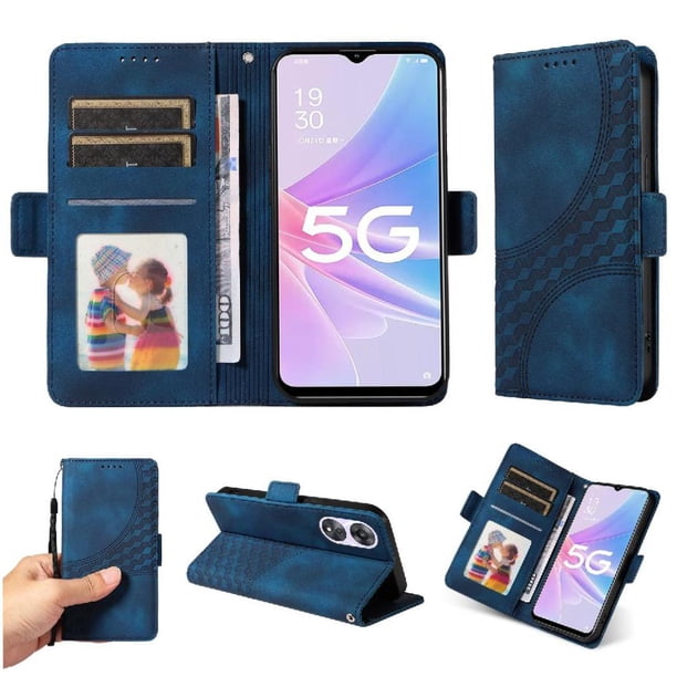 Carcasa FOXDOCK OPPO A78 5G de cuero PU, diseño acolchado clásico, protección contra caídas y rayones