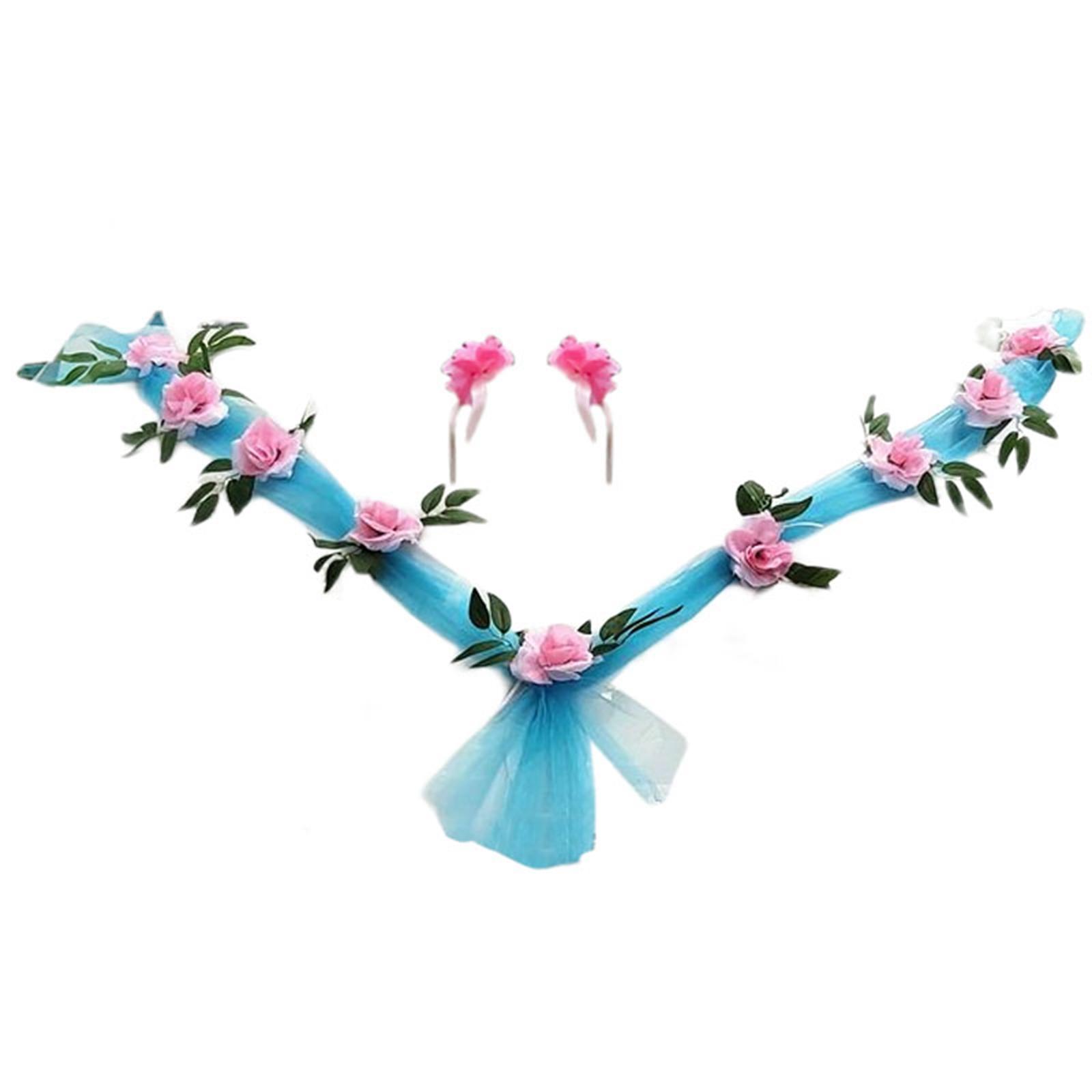 Bothyi - Flores Artificiales De La Decoración De La Flor Del Frente Del Coche De La Boda Para El Estilo A Del Día De Fiesta Del Partido