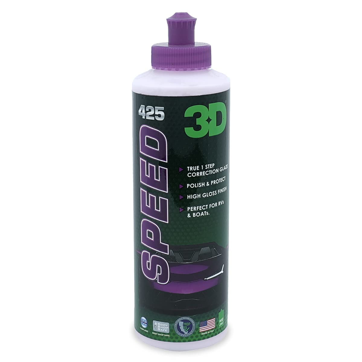 Eliminador De Arañazos Todo En Uno Para Car Polish & Wax 3d Speed, 240 Ml
