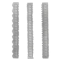 Magideal - 3 Piezas De Regla De Rasgado De Papel, Troqueles De Corte En Relieve, Suministros De Bricolaje, Accesorios De Metal Duraderos, Herramienta De Desgarra