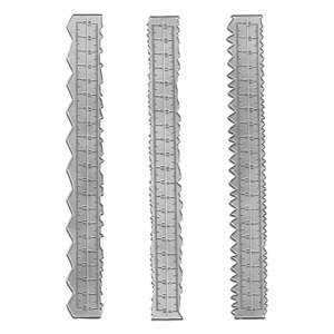 Magideal - 3 Piezas De Regla De Rasgado De Papel, Troqueles De Corte En Relieve, Suministros De Bricolaje, Accesorios De Metal Duraderos, Herramienta De Desgarra
