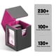 thumbnail image 3 of Caja de cubierta MTG HSMH para Commander con ventana de visualización, color negro y morado, 3 of 7