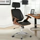 thumbnail image 2 of Silla Ejecutiva Ergo | Cuero Negro | Apoyabrazos de Madera y Reposacabezas Ajustable, 2 of 8