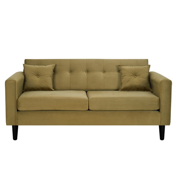 Sofa New Retro 3c Felpa 00 Verde Musgo