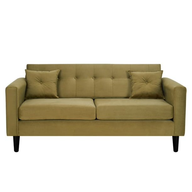 Sofa New Retro 3c Felpa 00 Verde Musgo