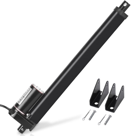 Actuador lineal DC HOUSE 12V 1000N 305 mm con soportes de montaje