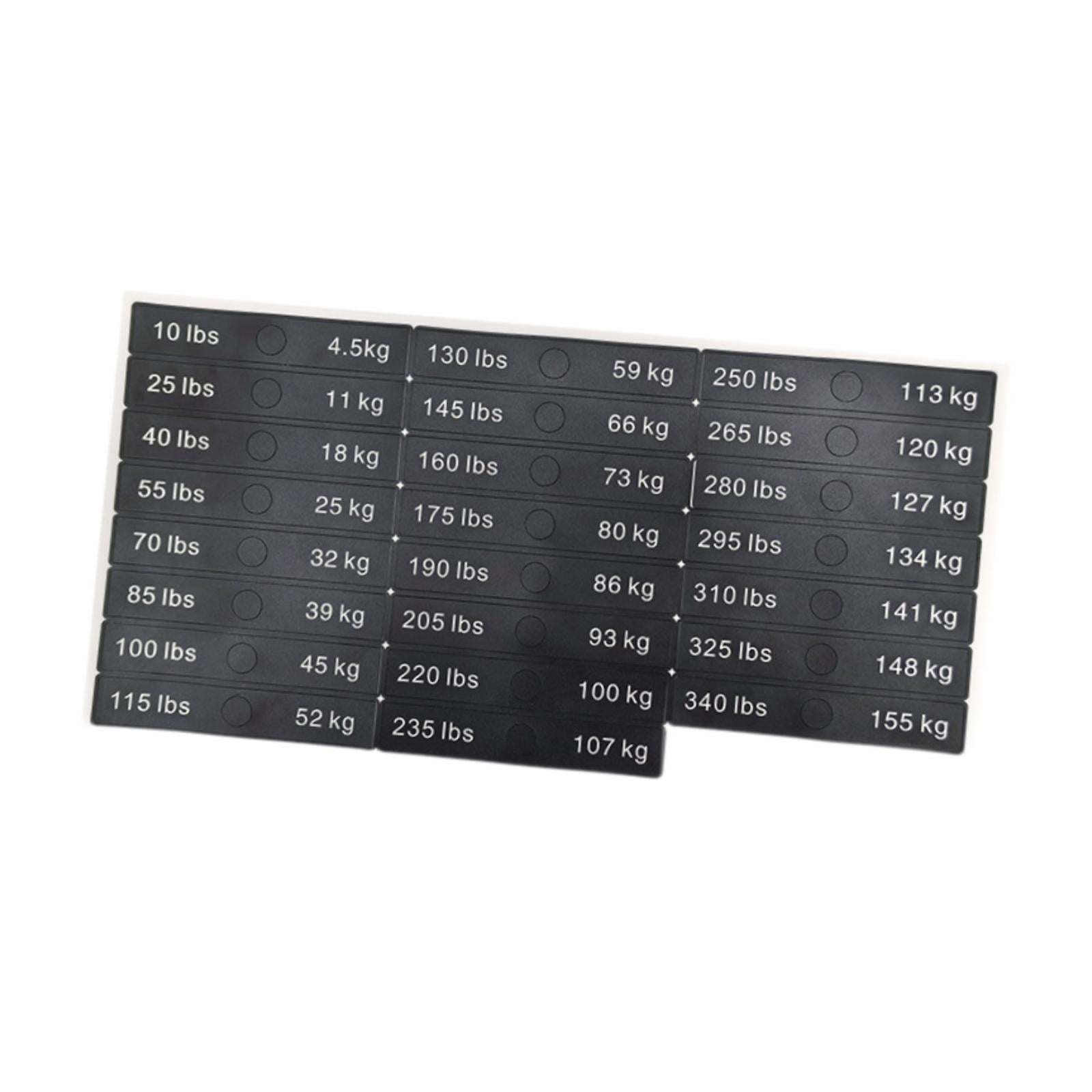 Magideal - Pegatinas De Números De Peso, Etiquetas De Pila De Pesas, Calcomanías, Accesorios Para Máquinas, Calcomanías De Gimnasio Para Identificación De Peso, 12cmx2cm
