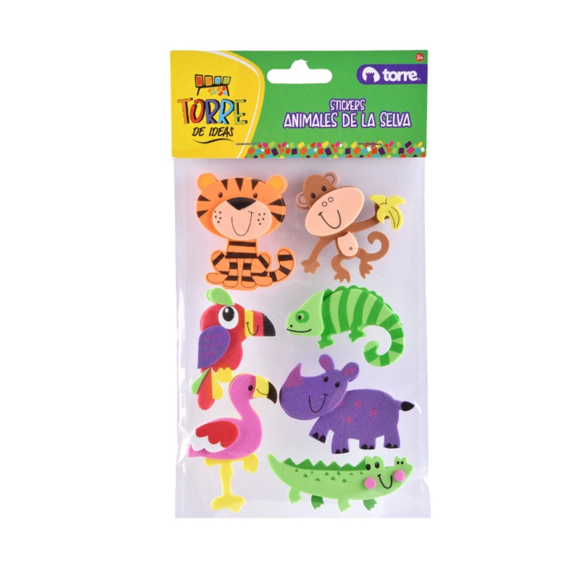 Stickers Animales De La Selva / Producto Surtido Torre