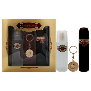 Cuba - Royal De Para Hombres - Set De Regalo Edt Spray, Después Del Afeitado, Llavero