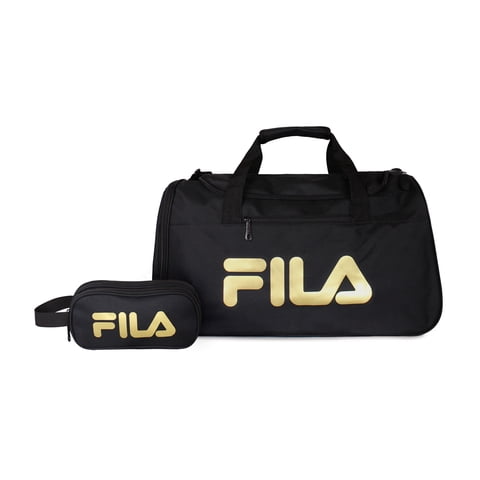 Fila - Pack Bolso Verona M Gold-Negro + Neceser Spark Gold