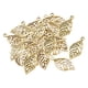 thumbnail image 2 of 50 Piezas De Dijes De Hojas Antiguas De Aleación Para Pendientes, Ganchos Para Hacer Joyas, Manualidades, Oro, 2 of 5