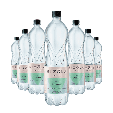 Agua Con Gas Rizola Sabor Limón 1,5L Pack X6 Unidades
