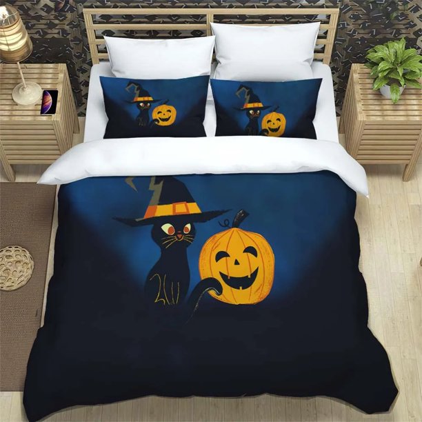 Halloween personalized printed polyester bedding soft and comfortable Complete size Customizable comforter bedding sets