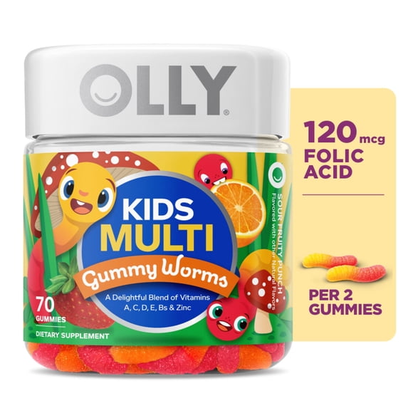 Gomitas Olly Kids Gummy Worms 70 Unidades