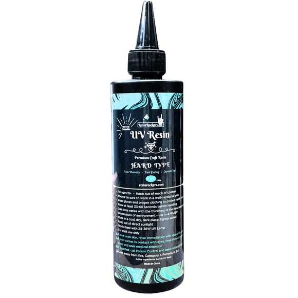Resina UV Resin Rockers 250 g Transparente de Curado Rápido