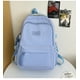 thumbnail image 1 of Solid Color Women Rucksack Large School Bag Backpack for Teenage Girls Fashion College Student Book Bag Mochilas рюкзак 가방, 1 of 3