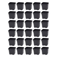 Ioensy - 30 Macetas Portátiles Para Vivero De Plantas Suculentas, Para Jardín, Balcón Y Césped, 7,9 X 7,2 X 6,5 Cm, Color Negro