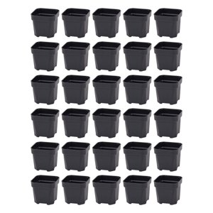 Ioensy - 30 Macetas Portátiles Para Vivero De Plantas Suculentas, Para Jardín, Balcón Y Césped, 7,9 X 7,2 X 6,5 Cm, Color Negro