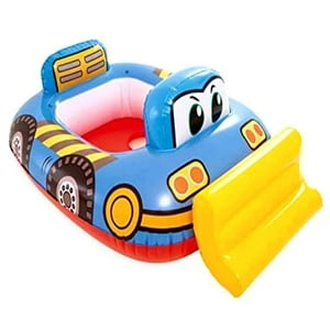 Flotador Inflable Bebé Intex Auto De Policía Capacidad 15 Kg Kiddie Float