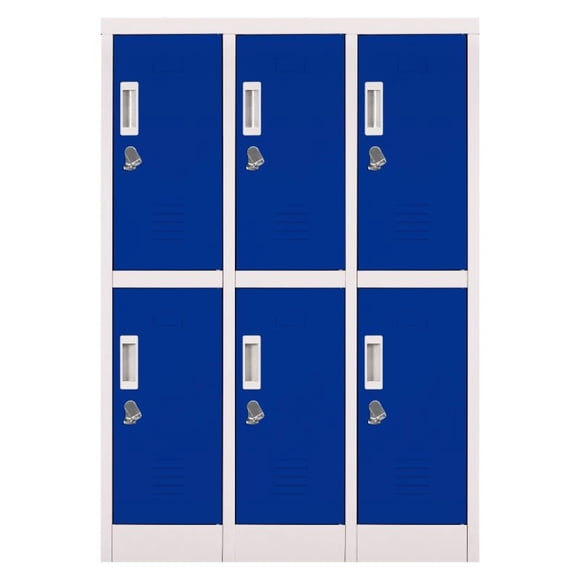 Locker P0216 Metalico 6 Puertas Azul