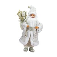 Magideal - Figura De Papá Noel De Pie, Decoración De Mesa Navideña, Decoración De Mesa Tradicional, Muñeco De Papá Noel, Adorno Navideño Para Festival, Blanco