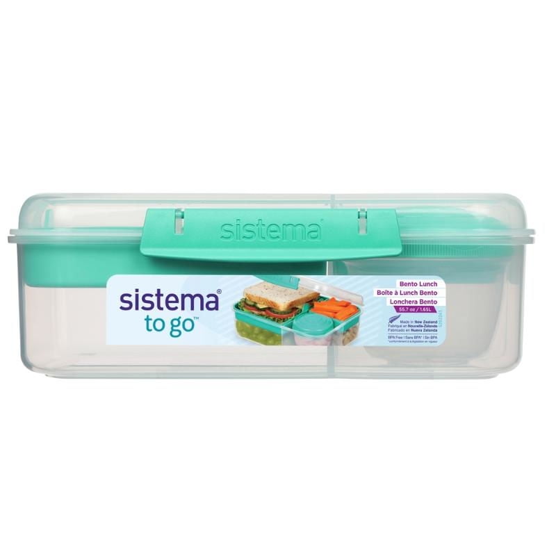 Sistema - Hermético Bento To Go Con Pote Para Yogurt 1.65 Litros, Producto Surtido