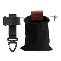 Ioensy - Bolsa De Forraje Plegable Para Almacenamiento En Cinturón, Bolsa Para Caminatas, Paquete Forestal Para Exteriores, Negro