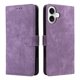thumbnail image 1 of Funda Billetera para iPhone 16 Plus con Soporte - Cartera de Cuero con Ranuras Morado, 1 of 5