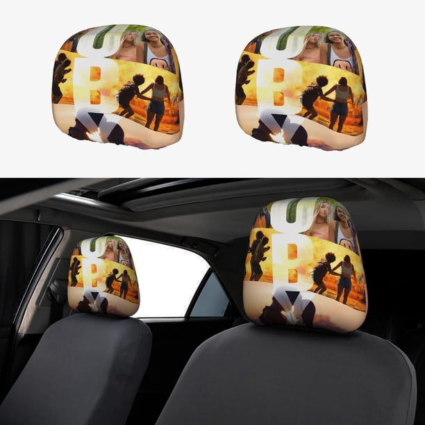 Outer Banks Funda Protectora Universal para Reposacabezas de Coche, Funda Elástica para Reposacabezas de Asiento de Auto, Funda de Tela Antipolvo, Accesorios de Interior 2 Piezas