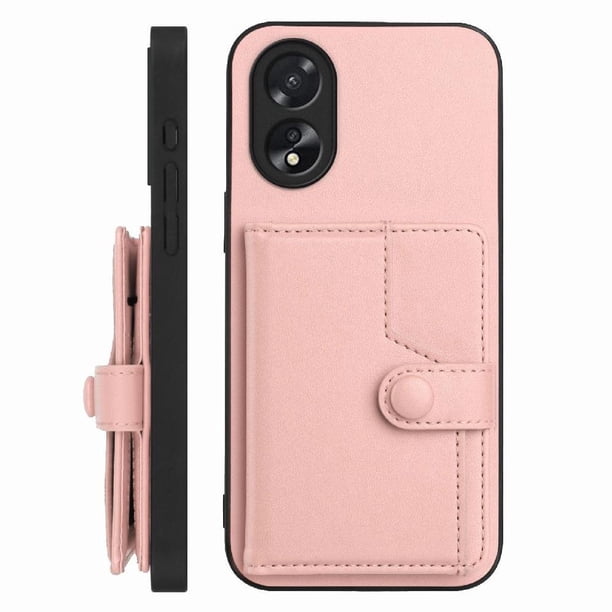 FOXDOCK Funda para OPPO A18 4G con Bloqueo RFID - Diseño Elegante con Cierre de Botón