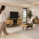 thumbnail image 1 of Combo Living Tokio 3 Piezas Rack TV, Mesa de Centro, Mesa Lateral Madera y Negro mate, 1 of 5