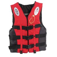 Ioensy - Chaqueta De Natación Equipo Deportivo Chaleco Salvavidas Portátil Para Navegación A La Deriva Navegación M Rojo