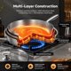 thumbnail image 3 of 12 Inch Pure Titanium Frying Pan with Lid, Hammered Uncoated, 3 of 3