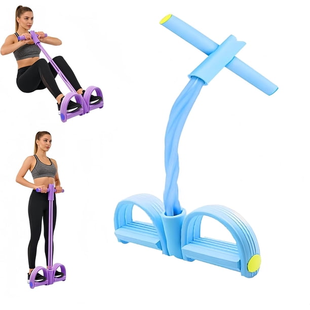 Tirador tobillo pedal 4 tubos banda elástica yoga tensión látex natural fitness equipo