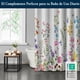 thumbnail image 3 of 1 Cortina De Ducha Con Flores Acuarelas + 12 Ganchos De Tipo C, Tamaño 180X180 cm, 3 of 8