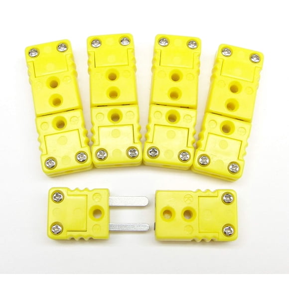 Conector mini K para cable de termopar, conector de cable, 5 pares de conectores macho y hembra tipo K