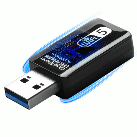 Adaptador/antena Wifi Usb Dual Band 2.4g Y 5g 1300 Mbps