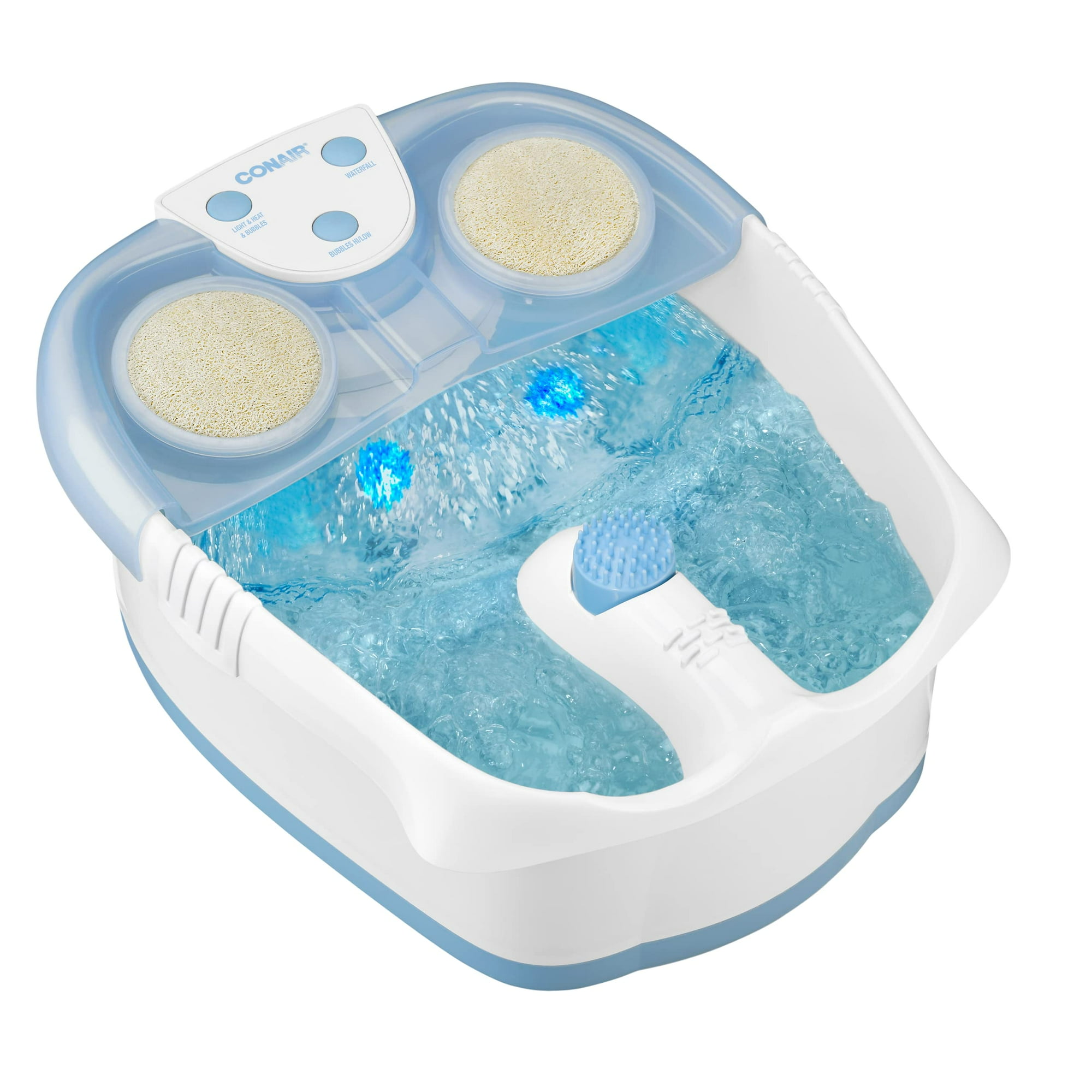 Conair Waterfall Foot Pedicure Spa Con Luces, Burbujas, Rodillos De Masaje