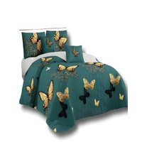 Genérico - Quilt De Verano King Diseño Mariposa Verde