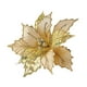 thumbnail image 4 of Flores Artificiales De Poinsettia De Navidad, Flor De Navidad Simulada Para Fiesta Dorada, 4 of 5