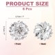 thumbnail image 2 of Uxcell 6PCS Botones de Coser de Piedras de Estrás en Forma de Flor 1 Pulgada Botones de Cristal con Vástago para Hacer Joyas Ropa Bricolaje Plata Blanco, 2 of 6