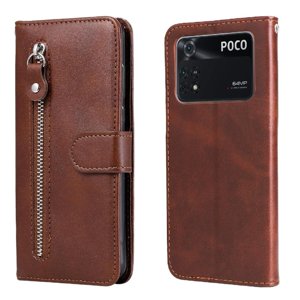 Gangxun - Funda Con Cremallera Para Xiaomi Poco M4 Pro 4G, Carcasa Cartera De Cuero Pu Con Soporte Y Tarjetero