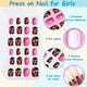 thumbnail image 3 of 6 juegos de uñas postizas para niñas, uñas postizas cortas de cobertura completa., 3 of 6