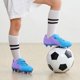 thumbnail image 2 of Botas de fútbol brooman para niños color menta y púrpura talla 3, 2 of 7